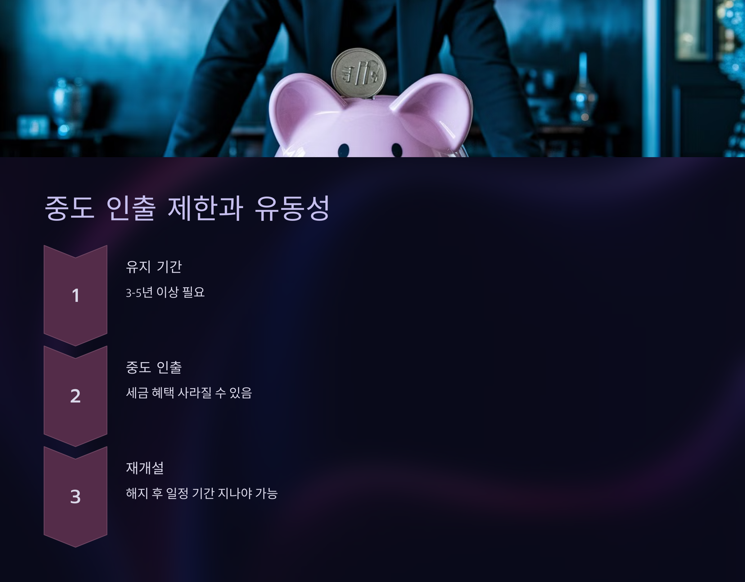 중도 인출 제한과 유동성 문제