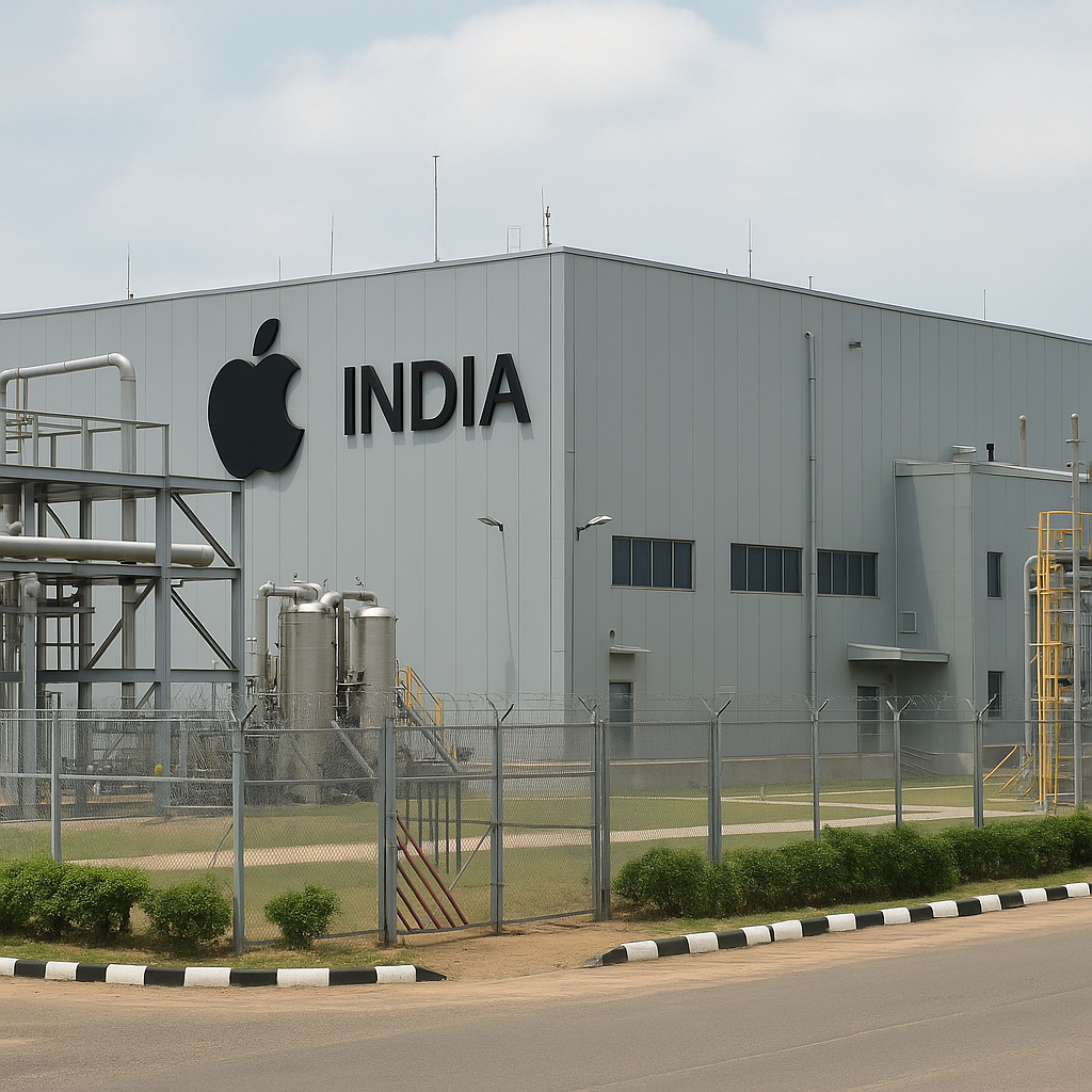 인도 아이폰 공장 가상의 이미지