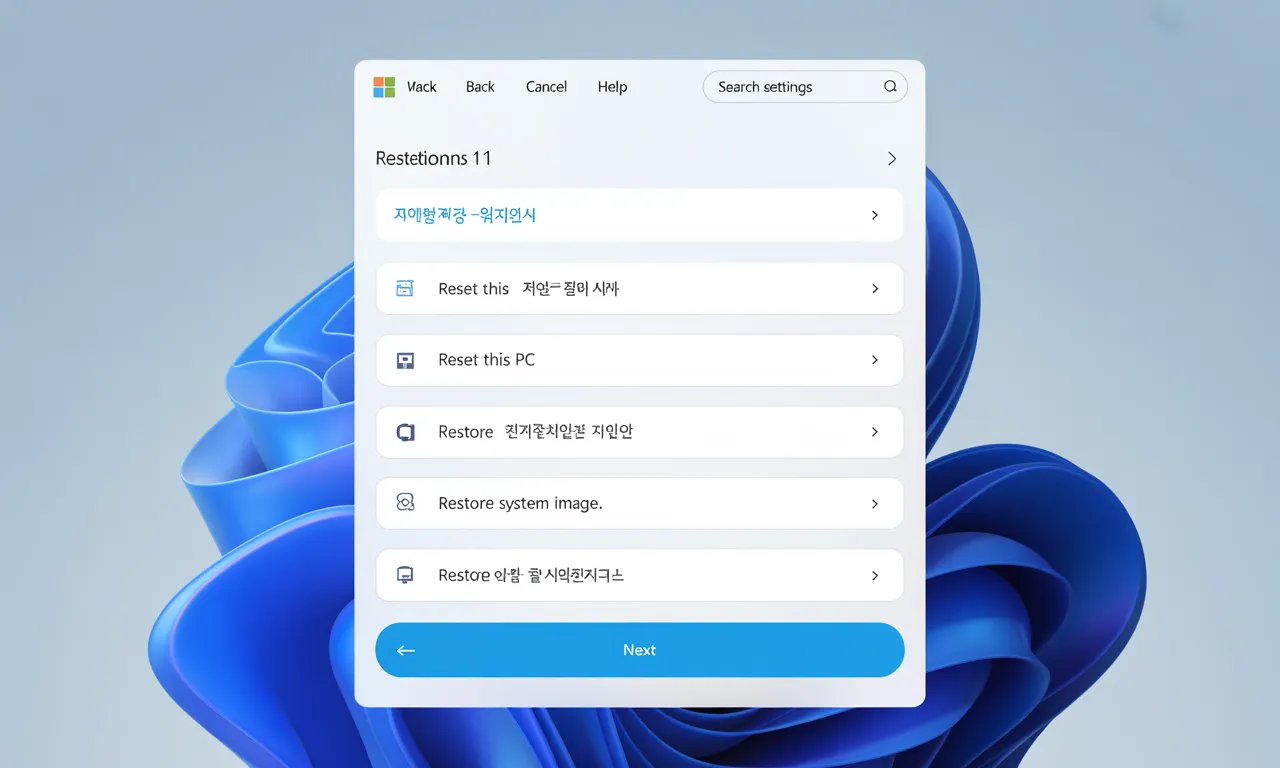 윈도우 11 초기화 방법