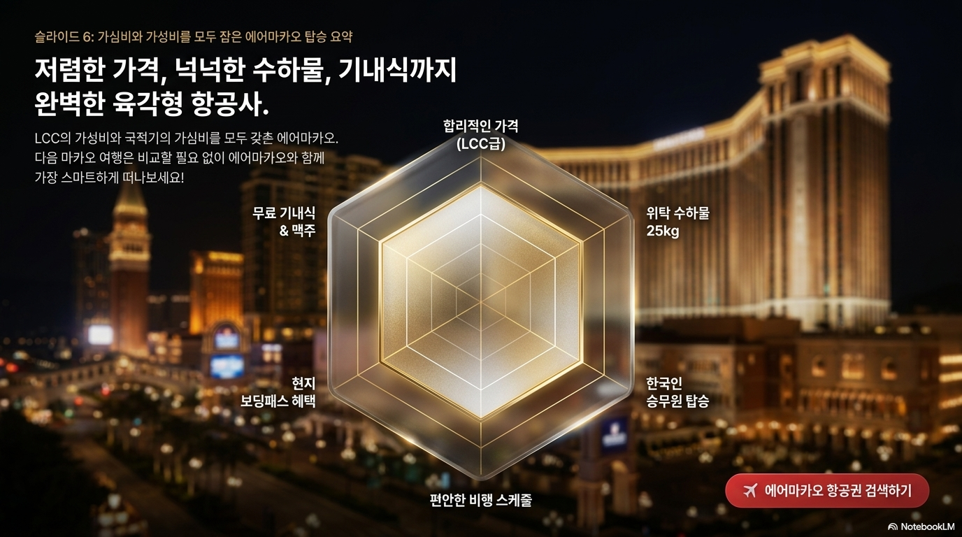 에어마카오 기내식,수화물, 혜택 총정리5