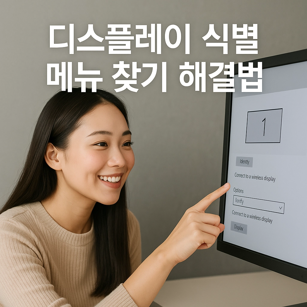 디스플레이 식별 메뉴 찾기 해결법