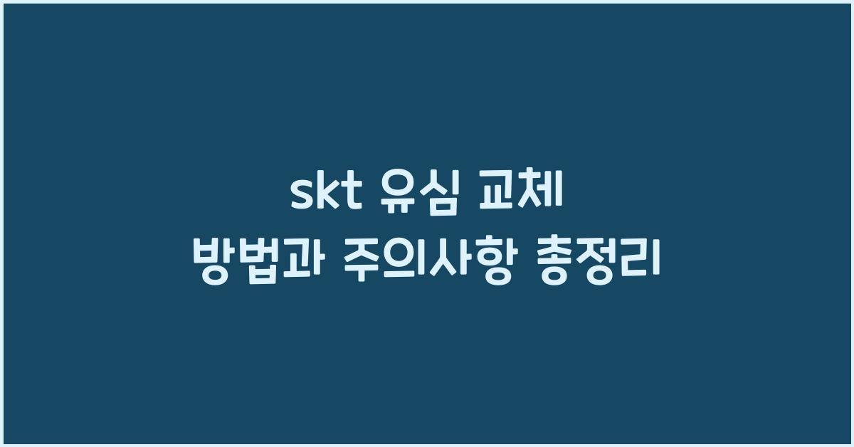 skt 유심 교체
