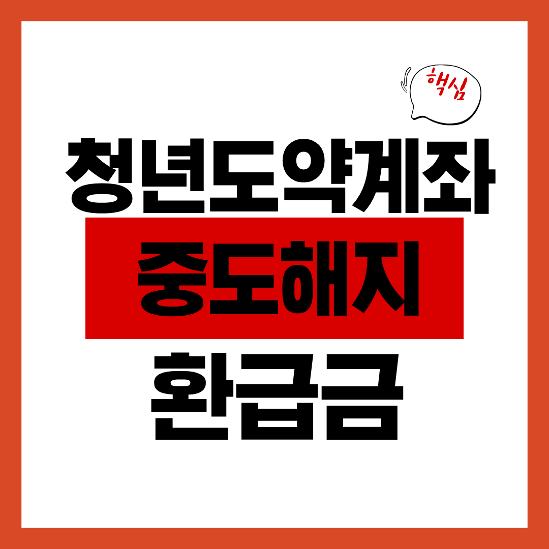 청년도약계좌 중도해지 신청방법 및 환급금 알아보기