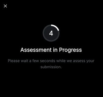 촬영 완료 후 심사 대기 안내 화면