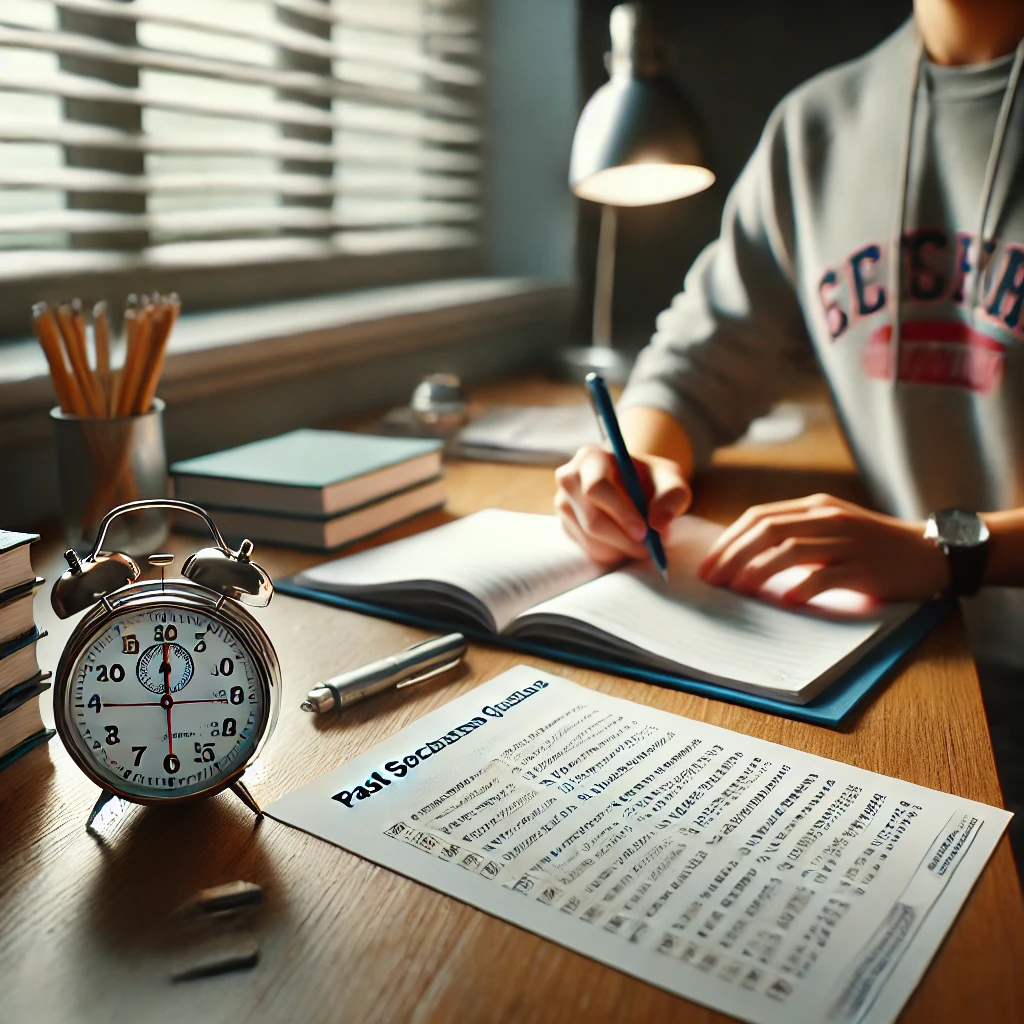타이머로 시간 맞춰 문제 푸는 모습
