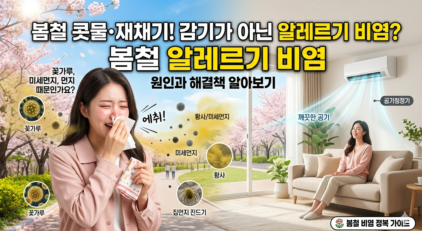 봄철 알레르기 비염 관리 이미지
