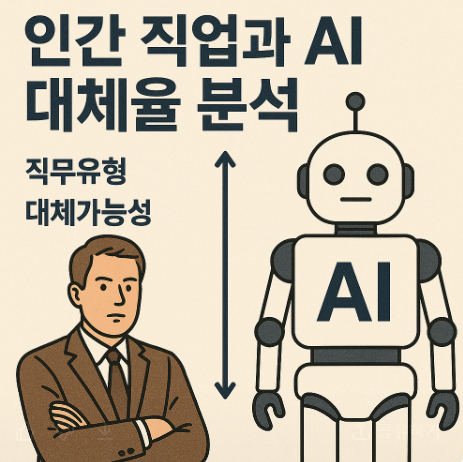 인간 직업과 AI 대체율 분석 (직무유형, 대체가능성)