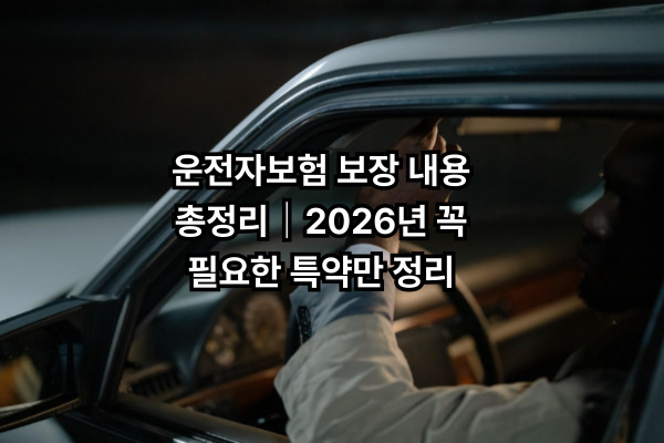 Driver Insurance Coverage Guide 2026|What Drivers Must Check