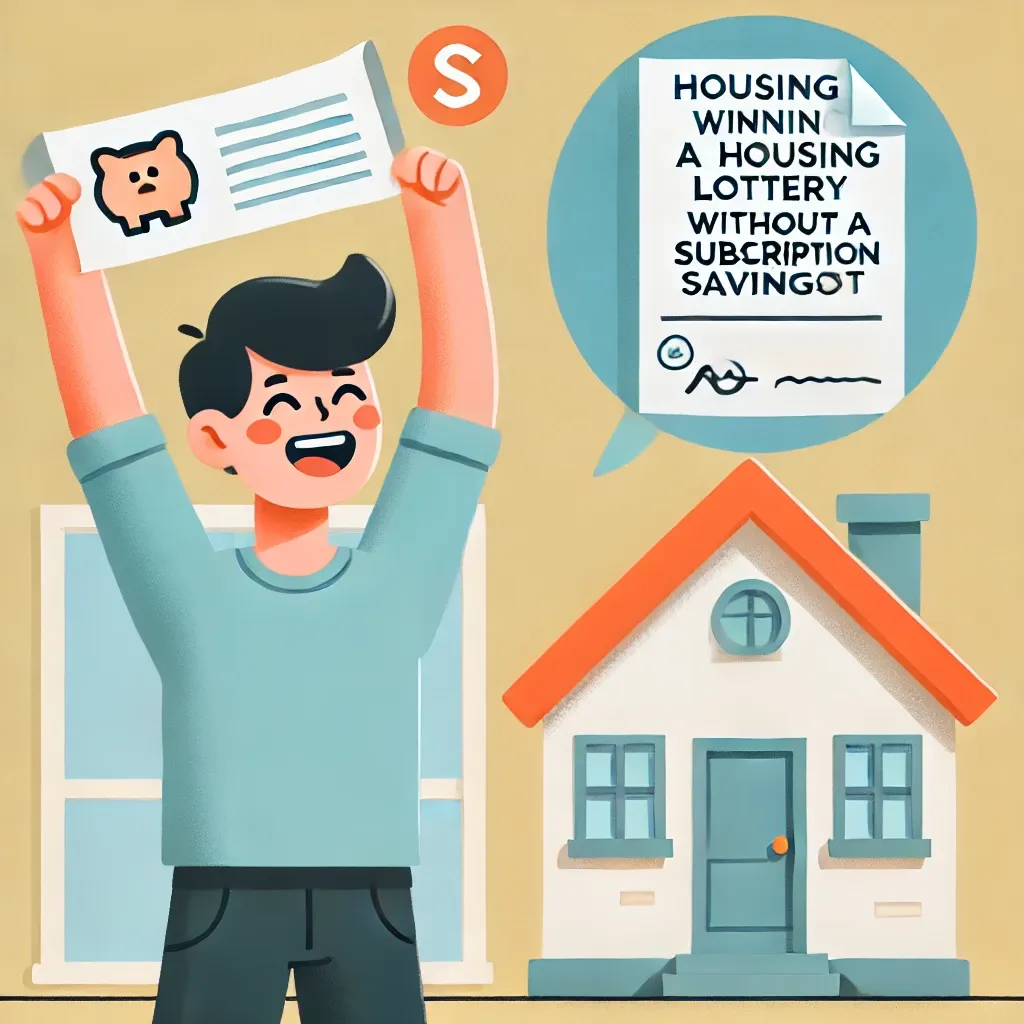 청약 통장 없이 분양 당첨되어 기뻐하는 모습