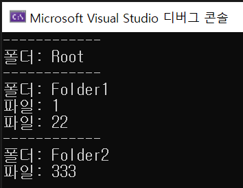 컴포지트 패턴 폴더 관리