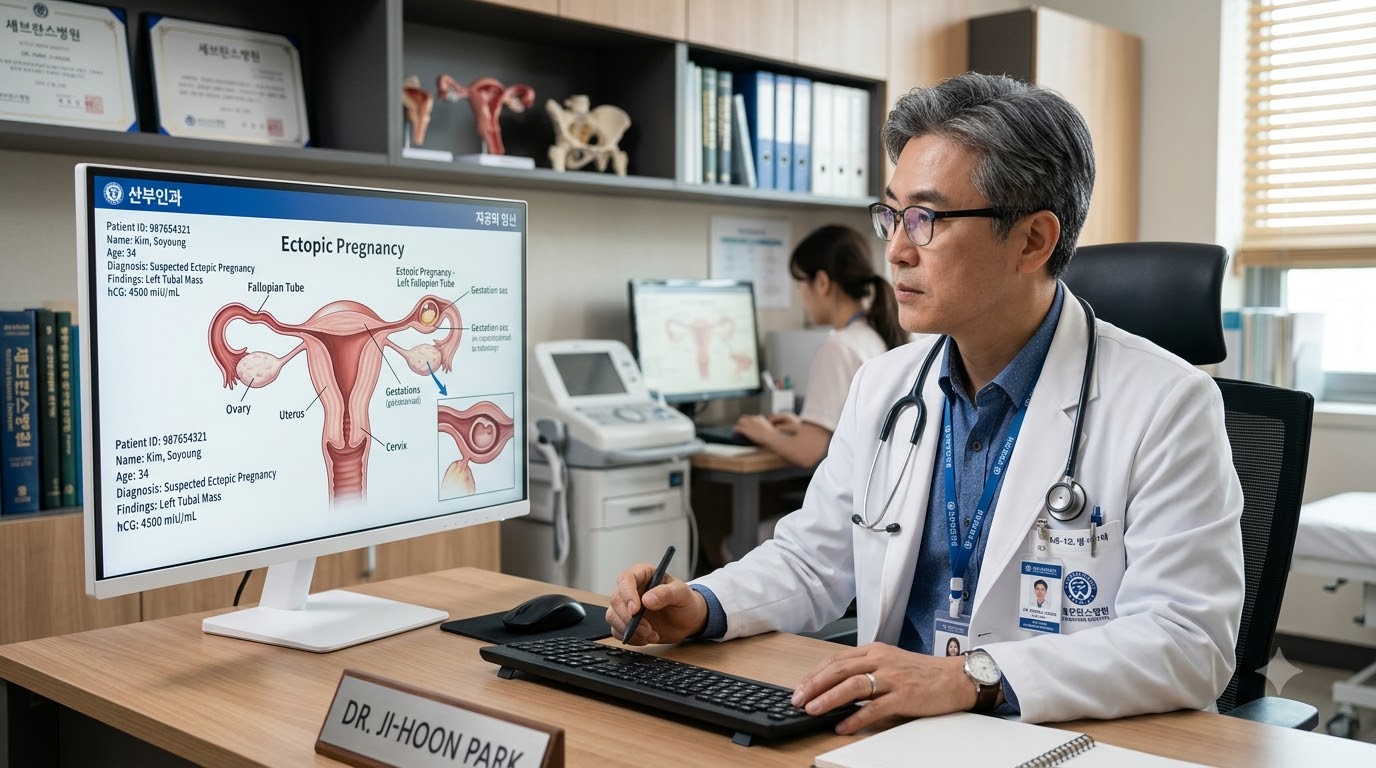 파열성 급성 자궁외 임신, 자궁외임신파열부터 응급수술과 복강경 난관절제술까지