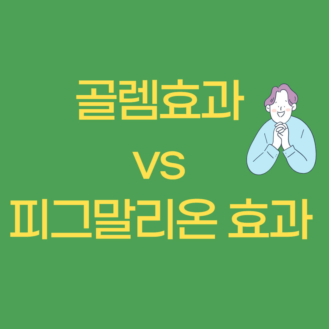 골렘 효과 피그말리온 효과 및 호손 효과