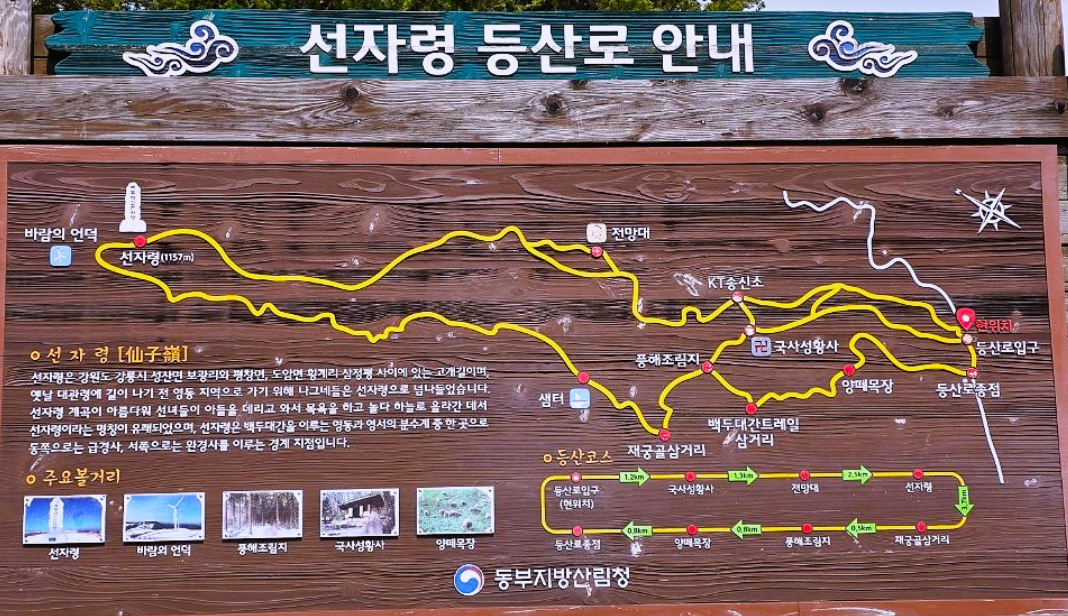평창군 선자령 등산로