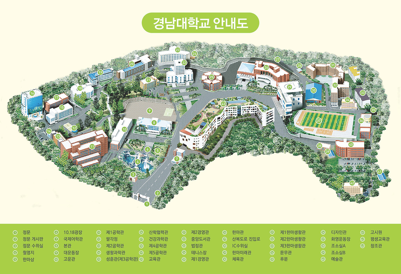 경상남도 대학 총정리 (입학처&middot;대표전화 + 바로가기) 한눈에.