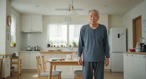 집 안을 배회하는 치매노인