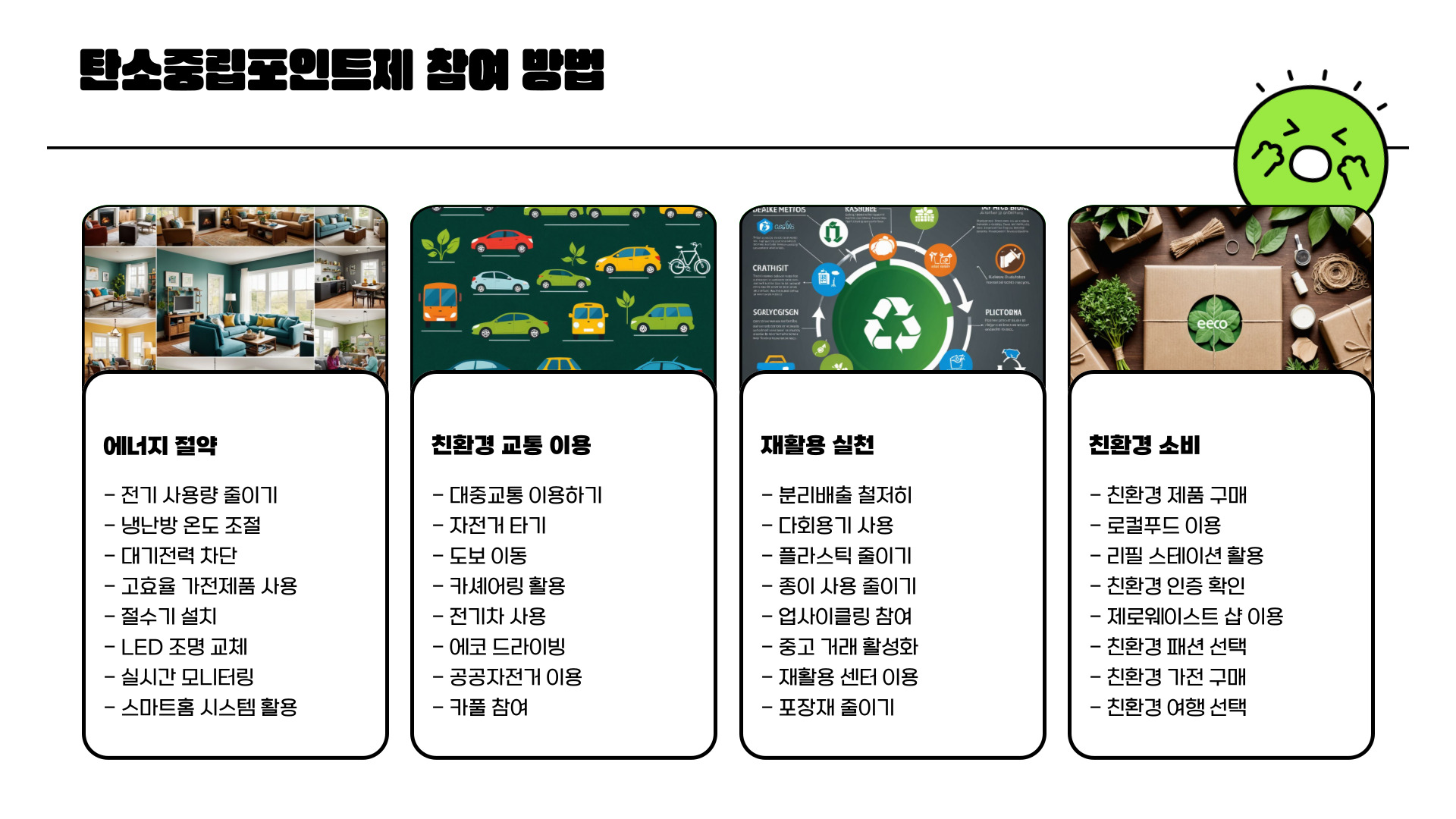 2025년 탄소중립포인트제 이해하는 개념과 혜택