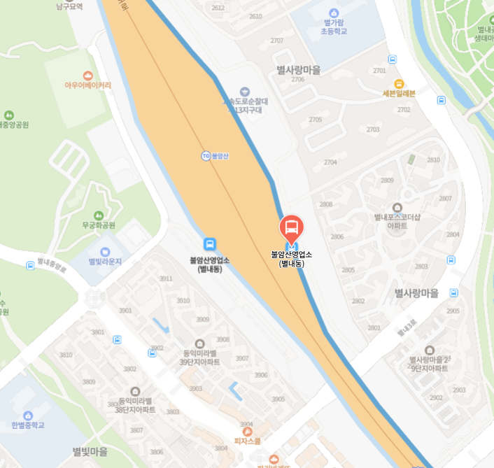 4300번 공항버스 노선도