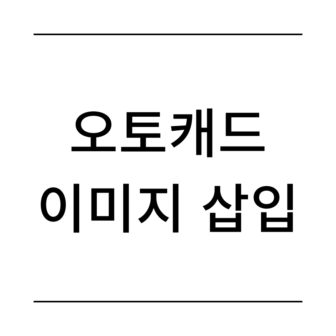 오토캐드 이미지삽입