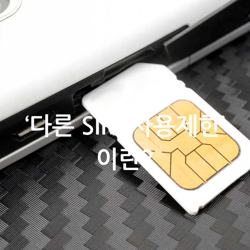다른 SIM 사용제한 기능 : 해제방법&amp;#44; 비밀번호&amp;#44; 대처방법