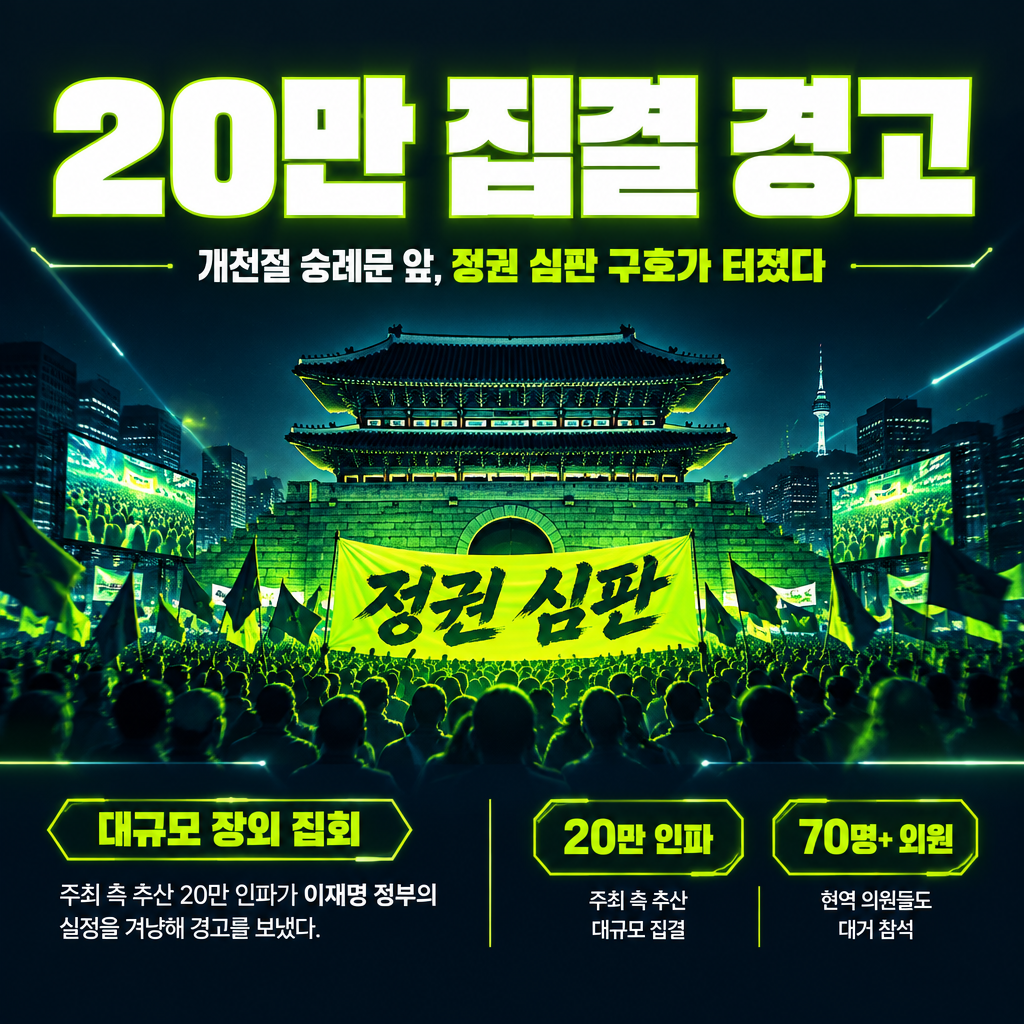 20만 집결 경고
