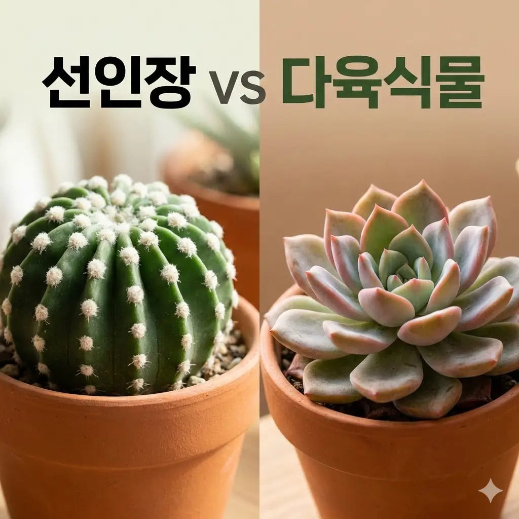 선인장과 다육식물은 어떻게 다를까요?