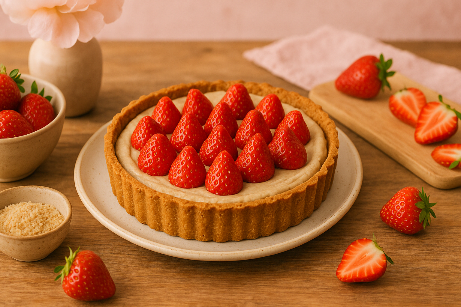 비건 딸기 타르트