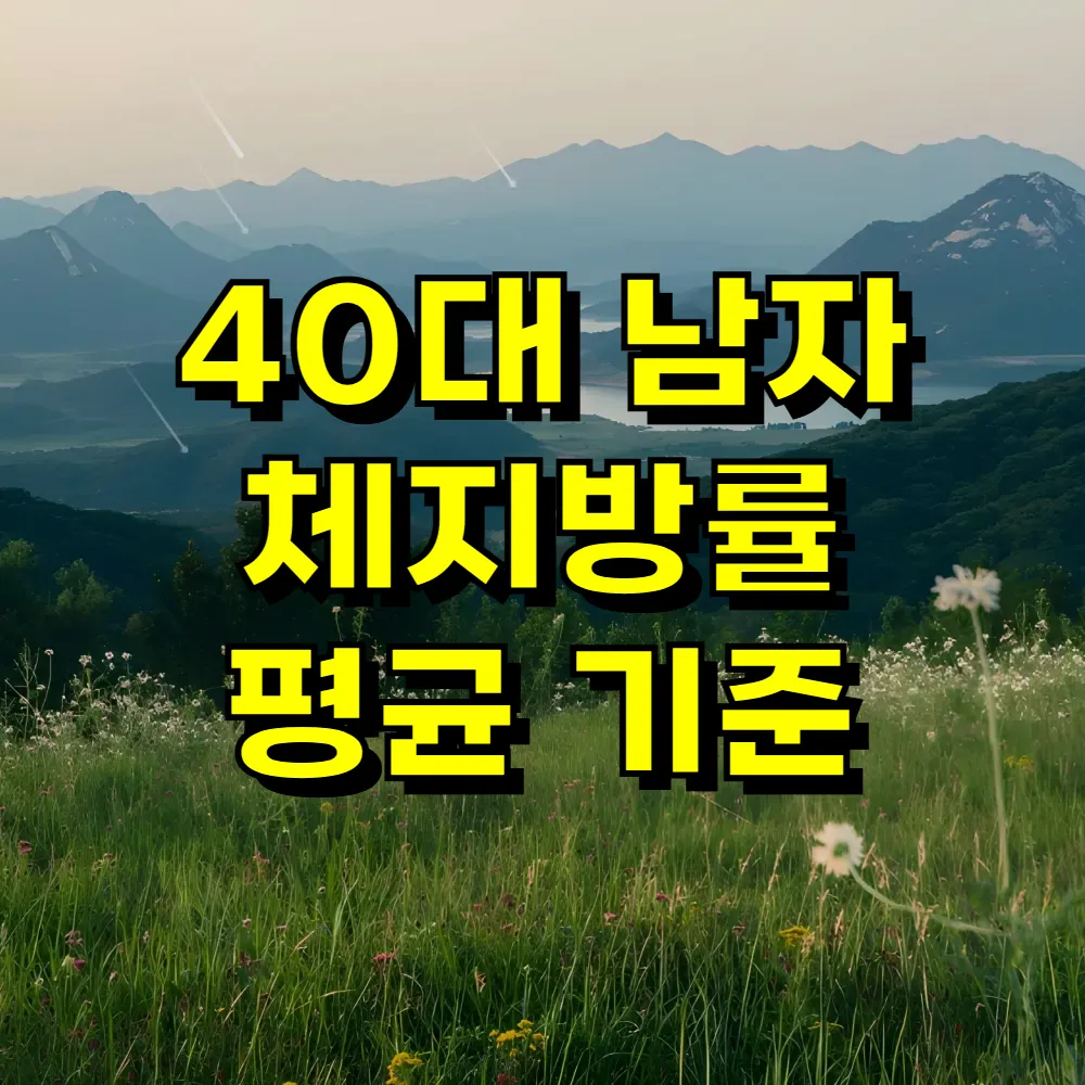 40대 남자 체지방률 평균 기준