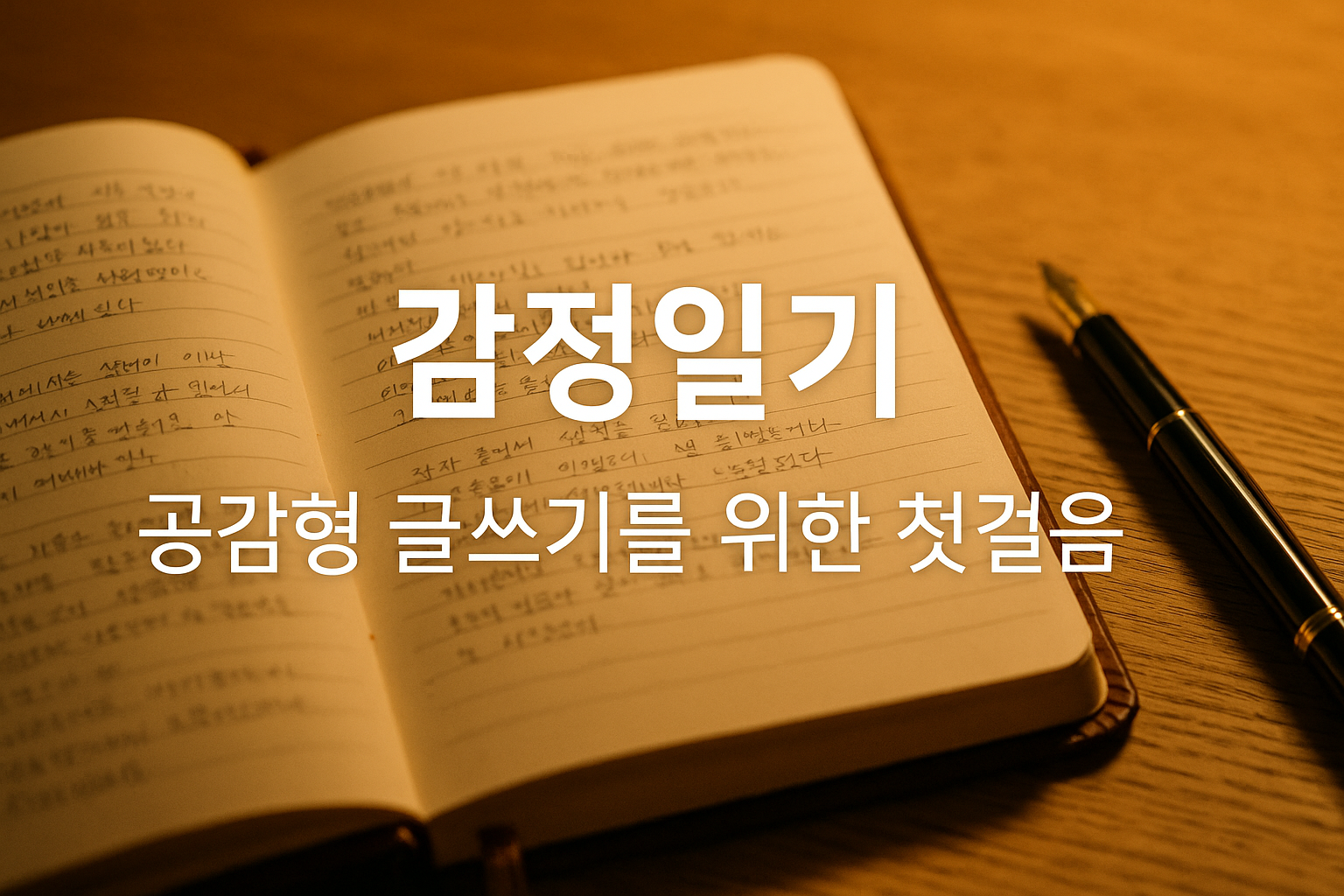 공감형 글쓰기를 위해 감정일기를 작성하는 장면