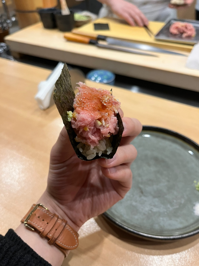 참치와 대파 그리고 단무지 초밥