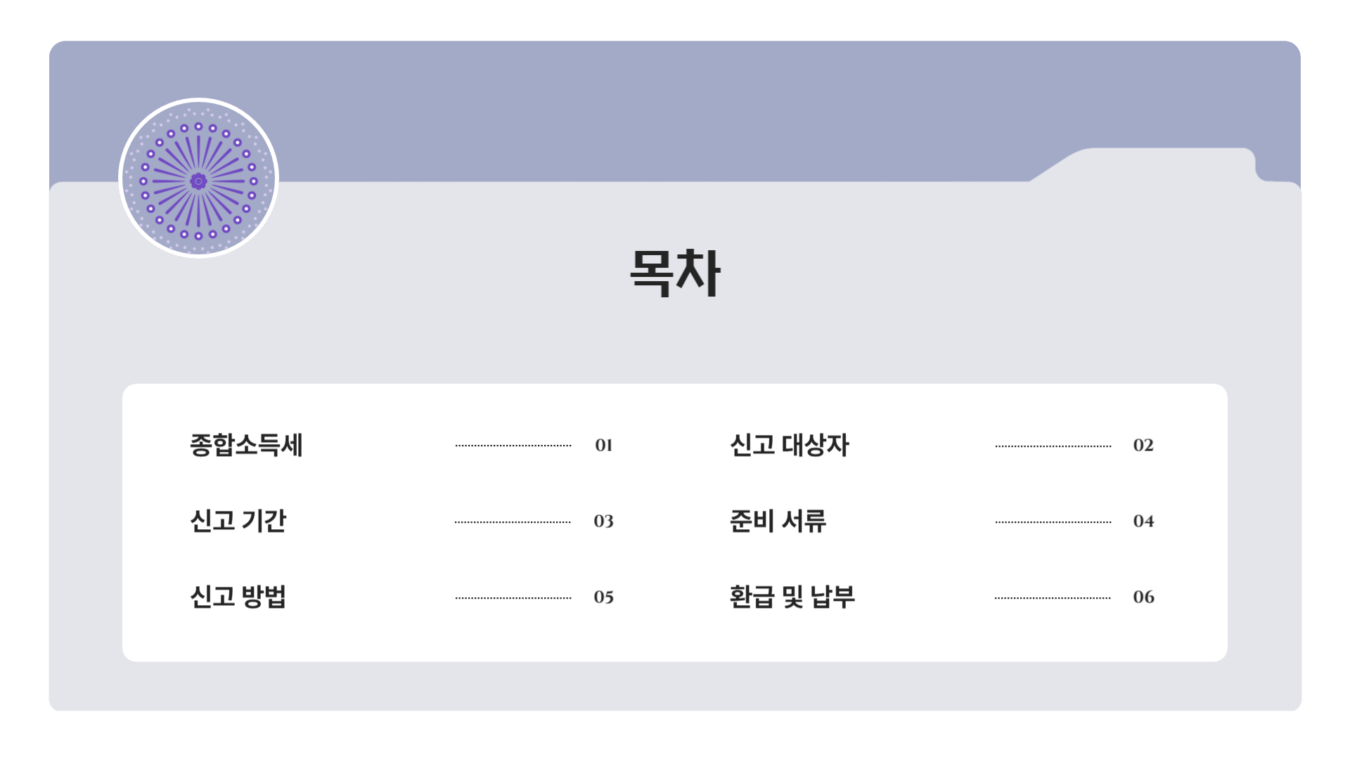 종합소득세 신고 기본 정보