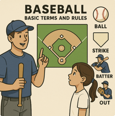 딸에게 설명해주고 싶은 야구 기초 용어와 규칙 관련 사진