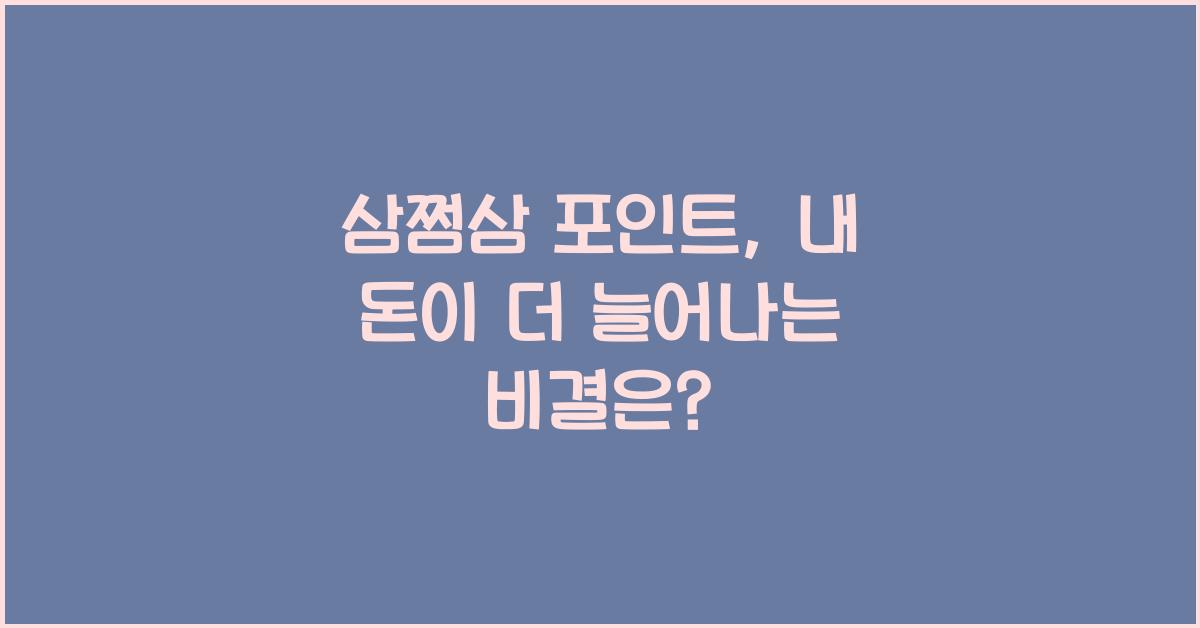 삼쩜삼 포인트