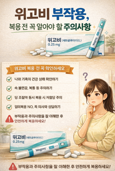 위고비 부작용, 복용 전 꼭 알아야 할 주의사항