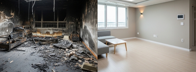 동두천 화재복구 전후 모습 비교