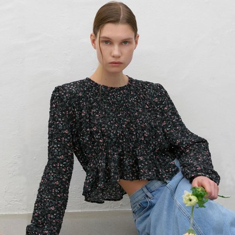 나인 마인 스모킹 프린트 블라우스 BL-4206