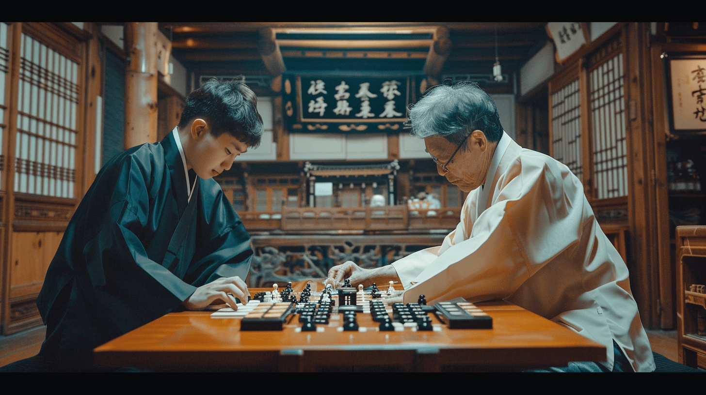 바둑-대결을-하는-아이와-노인