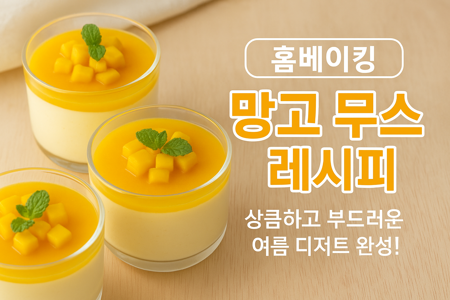 망고 무스 레시피