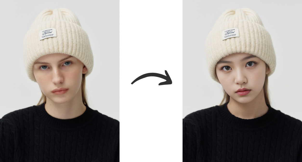 Draph Art AI Model Face Change Feature - Female