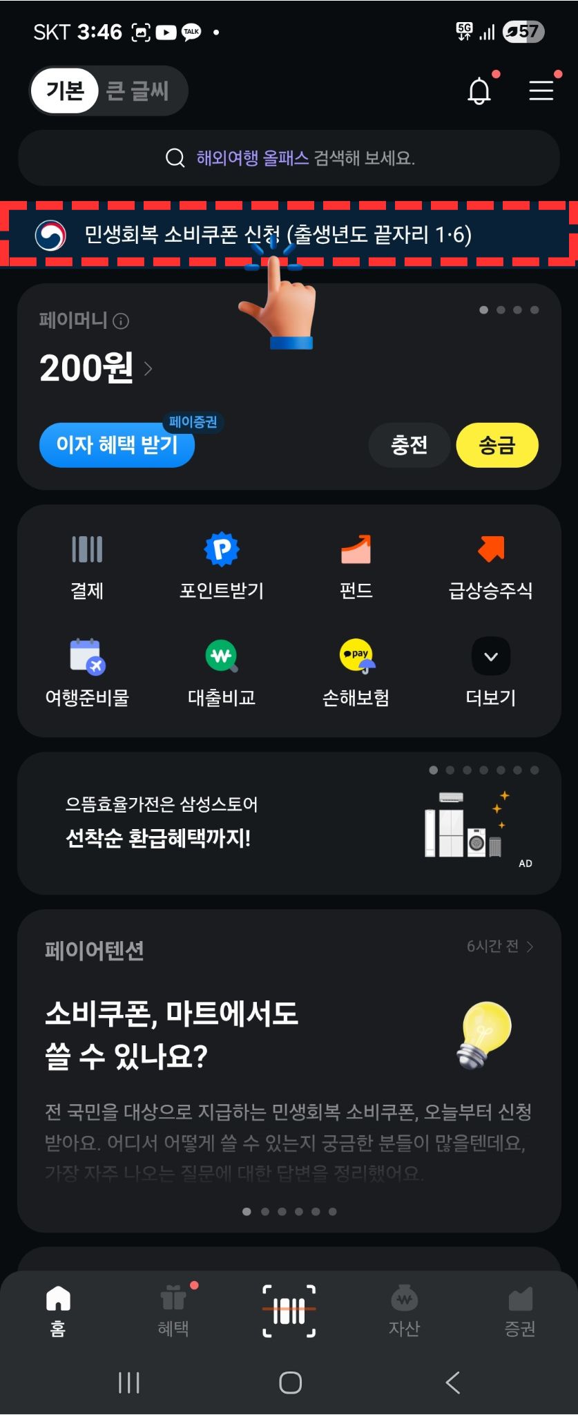민생회복 소비쿠폰 카카오페이 신청방법