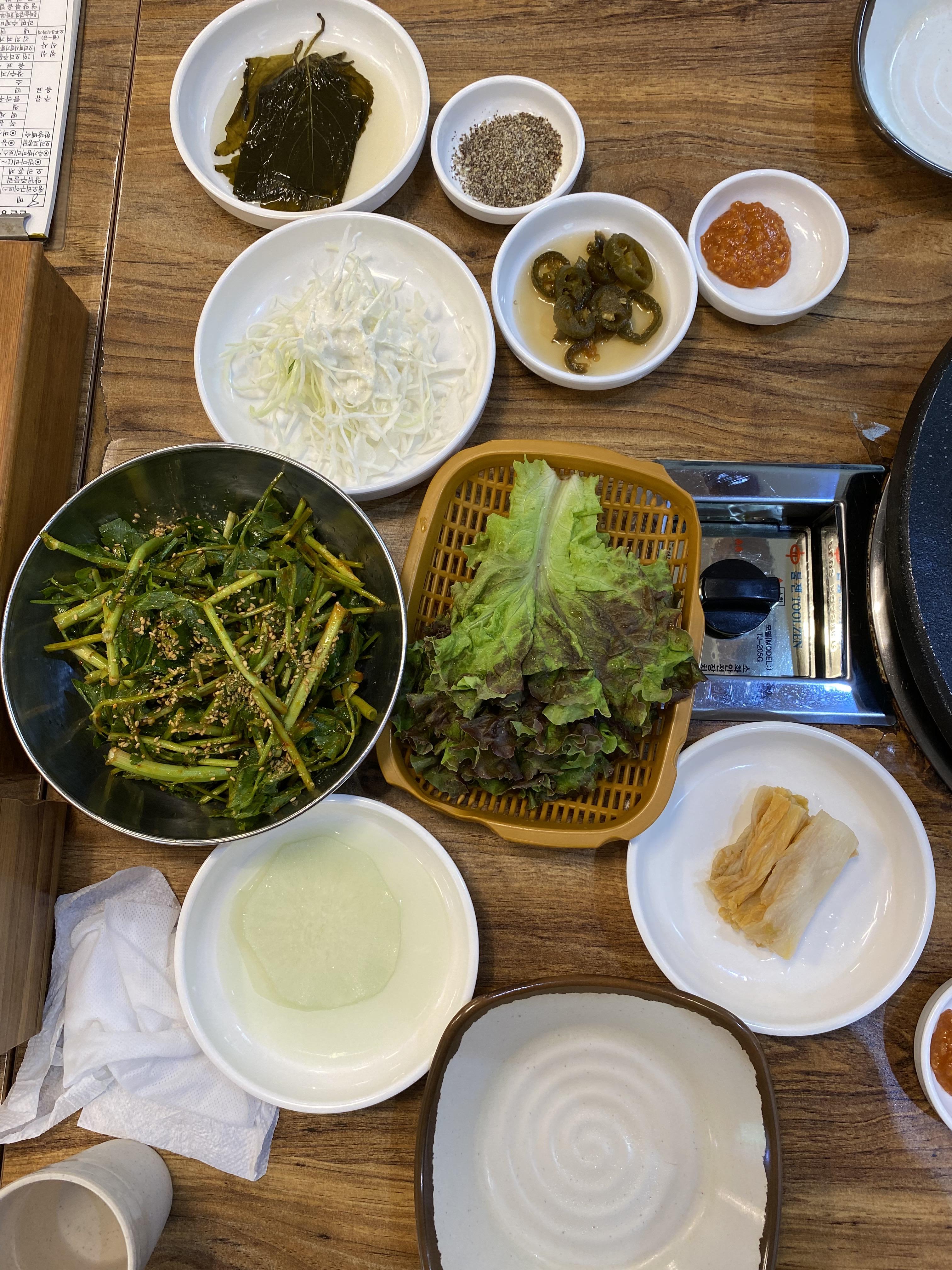 왕십리 오리사냥 반찬