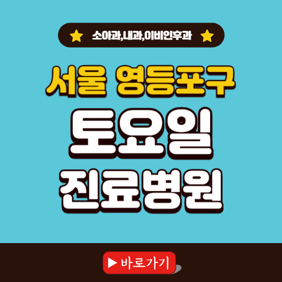 서울 영등포구 토요일 진료 병원 찾기 ❘ 주말 문여는 소아과, 내과, 이비인후과 리스트