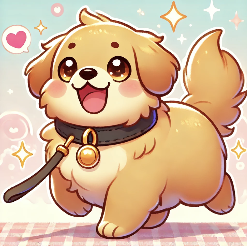 산책하는 강아지의 모습을 표현한 사진