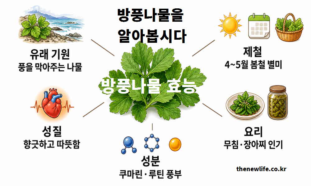 방풍나물 효능 유래 기원
