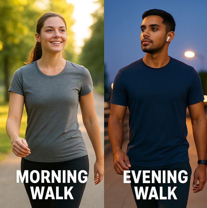 morning walk vs evening walk