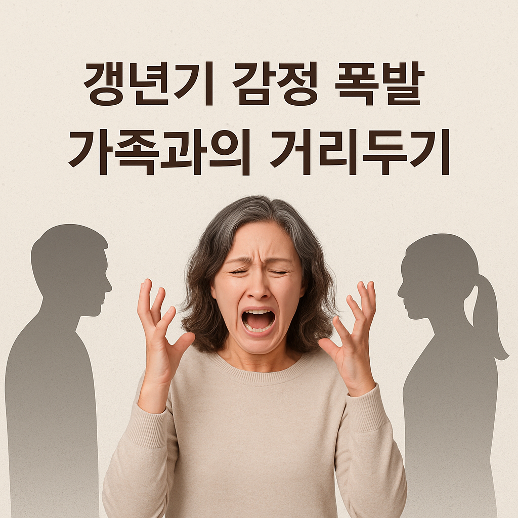 갱년기 감정 폭발, 가족과의 거리두기