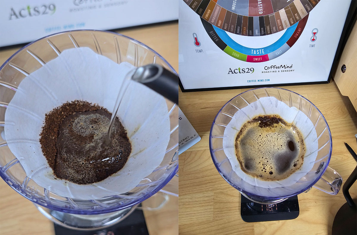 레시피에 맞게 브루잉 하는 중