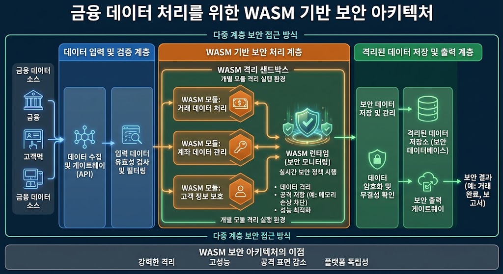 브라우저 내의 강력한 샌드박스 환경과 엣지 컴퓨팅 노드 간의 안전한 데이터 처리 흐름.