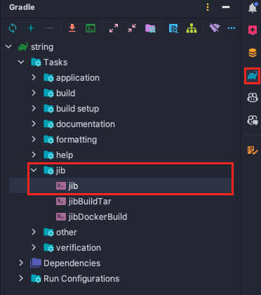 프로젝트 gradle 탭 확인