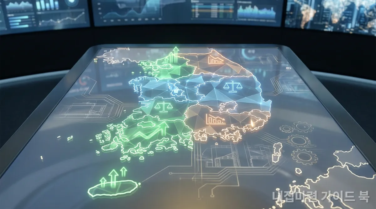 향후 부동산 정책 방향과 시장 전망을 보여주는 한국 지도