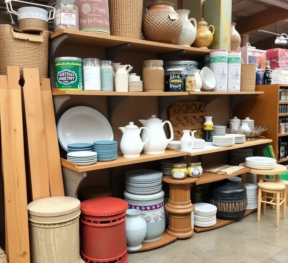 민생회복 지원금을 사용할 수 있는 소상공인 그릇 가게의 모습